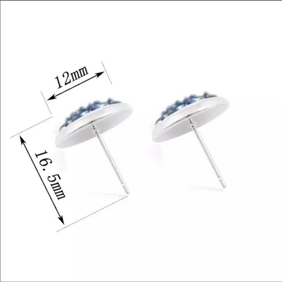 Druzy quartz earrings - Picture 2 of 3